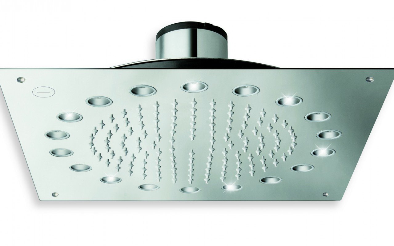 Dynamo Dynamic LED Hydropowered Ceiling Shower Head Chrome 1